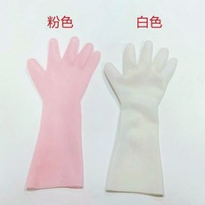 [臺灣出貨] 硅膠加厚加長彈性手膜防水防油防手乾裂手套, 2雙加長款（備註顏色）, 1個