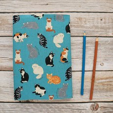 貓咪共和國 書衣 書套 可調式 布書衣 A6 A5 B6 20K, 1個