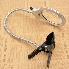 탁상 돋보기 책상용 작업 조명 노안 사각 대형 렌즈 독서용 접이식 자바라, A. 1520B-107mm 빅사이즈