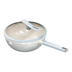 32cm 陶瓷不沾鍋 附蓋 適合4-7人 耐磨 絲滑不沾 輕至0.95kg, 1個, 32cm帶蓋(不挑爐竈)