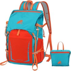 Ｋａｙｉｙａｓｕ Kayiyasu 접이식 백팩 15L 초경량 Hiking 등산 Durable 방수 야외 캠핑 Walking Jogging 스포츠 백 with 스토리지 남녀공용 그, 20L 오렌지, 1개