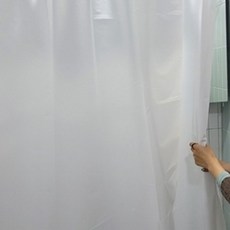 물박이 비닐 화이트 시야차단 욕실커튼 방수 샤워커텐 가림막 방습 37738PC 1(ea)