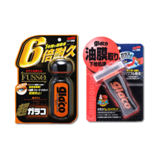 소프트99 글라코 유막제거제 G47 + 글라코 장기지속형 유리발수코팅제 G19 1세트 + 타월2장 셀프세차용품, 유리발수코팅제 G19+ 유막제거제 G47 + 타월2장, 1개