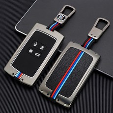 메탈릿 르노 호환 메탈 키케이스 키커버 키링 키홀더 SM6 QM3 QM6 XM3 콜레오스, R-2, 그레이