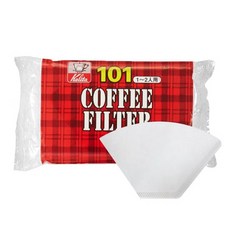 칼리타 커피필터 101(NK) 화이트 여과지 1~2인용, 1세트, 100개입
