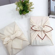 [랜덤 테두리색상] 광목 보자기 50x50cm - 5장, 1세트, 무작위 테두리 색상