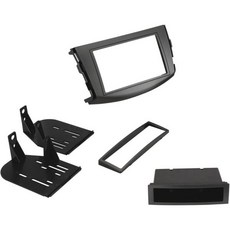 Scosche TA2055B 더블 DIN 또는 포켓 라디오 장착 대시 키트와 호환되는 2006-2012 토요타 RAV4 - 애프터마켓 차량 스테레오 설치 키트 장착에 대한 가이드, Kit, 1개