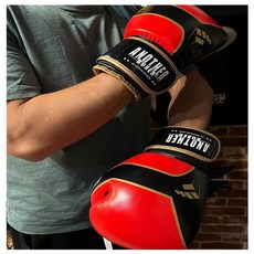 廣隆 XE 拳擊手套 搏擊 散打 泰拳 格鬥 健身 運動 武術 訓練, 1個, 14盎司-紅色, 紅色