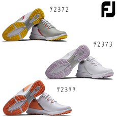 FootJoy Fuel 女款高爾夫球鞋(無釘) #92372 / #92399 / #92373, 白底/紫色,US 5.5號, 1個
