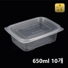 버디팩 투명 밀폐 사각죽용기 중, 10세트, 1개