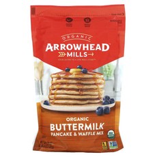 애로우헤드 밀스 유기농 버터밀크 팬케이크 & 와플 믹스 Arrowhead Mills Organic Buttermilk Pancake & Waffle Mix 1 lb 6 o