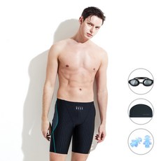 베이직엘르 4종세트 5부 언발란스 사각 실내수영복 BEZ-W494K