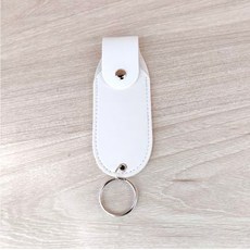 皮革辣椒水噴霧皮套 鑰匙扣 旅行噴霧袋 女士隨身噴霧瓶套, 白