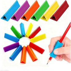 해외 Asofelk 삼각형 펜슬 그립 12개 필기용 연필 및 인체 공학적 그리퍼 손글씨 쓰기 자세 교정 미취학 오른손잡이 왼손잡이 미국매장정품+ 1894538, 해외 Asofelk 삼각형 펜슬 그립 12개 아동용 필