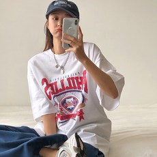 러브앤시티 국내생산 남녀공용 필라델피아 반팔티 오버핏 유니크 티셔츠 박스티 빅사이즈