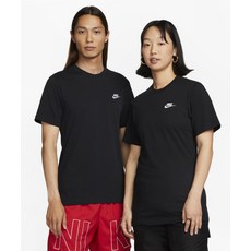 나이키 nike 스포츠웨어 클럽 티셔츠 M 블랙 화이트 AR4999-013