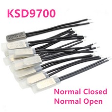 KSD9700 정상 폐쇄 퓨즈 85C 온도 90 스위치 250V 145 섭씨 보호기 열 100C 5A 95C 55C 조절기 75C, 140 degree, Normal Closed(NC)