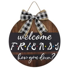 프렌즈 웰컴 사인 현관 장식 야외 TV 쇼 테마 표지판 문 30.5 x 30.5cm(12 12인치) 243684, 프렌즈 웰컴 사인, 현관 장식, 야외, TV 쇼, 테마