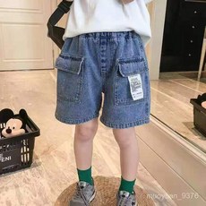 男童牛仔短褲夏季外穿2024童裝中小童休閒五分褲兒童男孩夏季褲子 0KGF