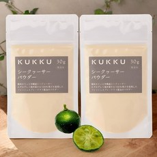 일본 KUKKU 오키나와 시콰사 과즙 파우더 30g x2팩 분말 가루 토핑, 500ml