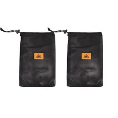 KOOLMAN(쿨맨) 다용도 메쉬 캠핑 수납 파우치 C 30cm, 2개, 1단, C 메쉬 파우치 - 30cm 블랙