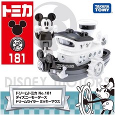 TOMICA 迪士尼小汽車 米奇黑白蒸汽船 (附人偶) DS91554, 1個