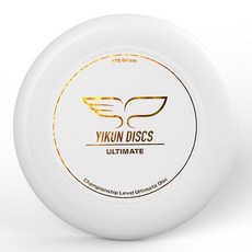 創意耐用【1707人好評】175g專業極限飛盤戶外運動飛盤健身飛碟軟兒童迴旋訓練成人比賽 LLUE, 專業LOGO白底金色, 1個