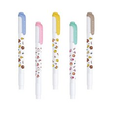 제브라 마일드라이너 라인프렌즈 5색 세트, 다크블루, 핑크, 골드, 블루그린, 브라운, 5개