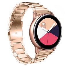 갤럭시워치액티브 호환 메탈밴드 시계줄 20mm 스트랩, 로즈골드, 갤럭시워치액티브용(20mm)