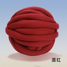 灌芯棉 超粗毛線布條線 手工編織線, -.酒紅.,1米看樣, 1個