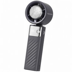 히아데스 휴대용 접이식 손선풍기 급속 냉각 각도조절 에어컨 선풍기 BLDC 4000mAh, 다크그레이