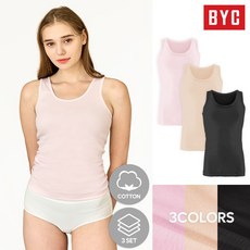 BYC 여성 순면 컬러런닝 3매세트