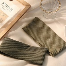 세안 헤어밴드 와이드 여성 머리띠 무지 샤워 클렌징 화장, 1개, 3-골지반다나-그레이