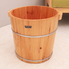 히노끼 족욕통 편백나무 원목 족탕 발찜질 반신욕 발마사지, 높이35cm, 1개