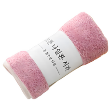 韓版珊瑚絨洗臉巾 吸水速乾擦手巾 柔軟兒童小毛巾 多用途清潔抹布, 粉色, 1個