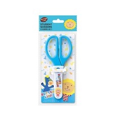 奶油獅 SS-017 學生剪刀 兒童剪刀 附蓋剪刀, 藍色