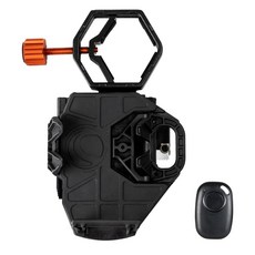 Celestron u2013 NexGO DX 망원경 쌍안경 및 스포팅 스코프용 범용 스마트폰 어댑터 2축 정밀 정렬 광학을 통한 이미지 비디오 캡처 u2013에는 블루투스 리모컨