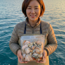 먹사부 국내산 키조개 관자 손질 생물 횟감 구이 찜 스테이크 관자슬라이스용, 1개, 2kg, 손질 키조개 관자