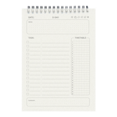 쿠말 데일리 스터디 타임 플래너, 혼합색상, 1개