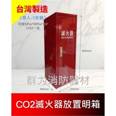 群力消防器材 CO2滅火器放置箱 (含面板) CO2滅火器明箱, 1個, 單入(1支裝)1單限1個無法合併運費
