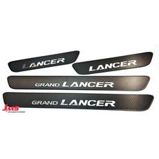 JMS Lancer / Grand Lancer 碳纖維迎賓踏板 門檻條保護貼, 銀字無燈款