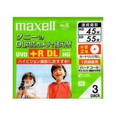 maxell 비디오 카메라용 DVD+R DL 55분 3장 10mm 케이스입 D+R55HG.1P3S A