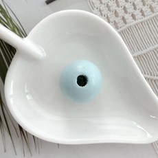 헤세드 컬러 나무구슬 우드구슬 우드볼 마크라메 공예재료 (10개), 스카이블루