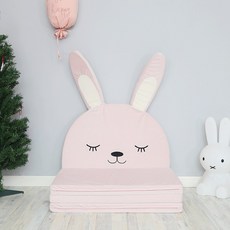 휴식매트 아이방 쿠션 대형방석 캐릭터 캐릭터 접이식, 바니