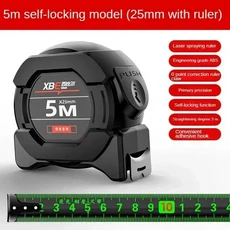 고정밀 10M 줄자 셀프락킹 미터법 강철 내마모성 두꺼운 건설용 방수, 25mm 5m