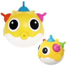 MDC 노랑복어 오뚝이 장난감 / 아기복어 오뚜기 / 아기 백일선물 추천, 1개, 노랑