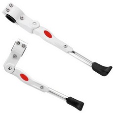 조정 알루미늄 자전거 킥스탠드 주차 랙 사이드 산악 자전거용, white 1PCS, 1개