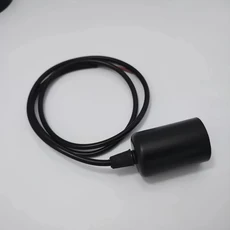 레일조명 소켓램프 홀더 E27 나사 형 조명 키트 라인 샹들리에 세트와 라이트 소켓 매달려 DIY 레트로 액세, Black set E27, 2.5M Wire, 1개