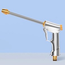 분사 노즐 고압 초강력 세척 물총 해드 세차건, 고압 메탈릭 롱건, 1cm