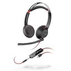 Plantronics PLNC5220 블랙와이어 5220_148986, 2024 버전(USB-C 및 USB-A)